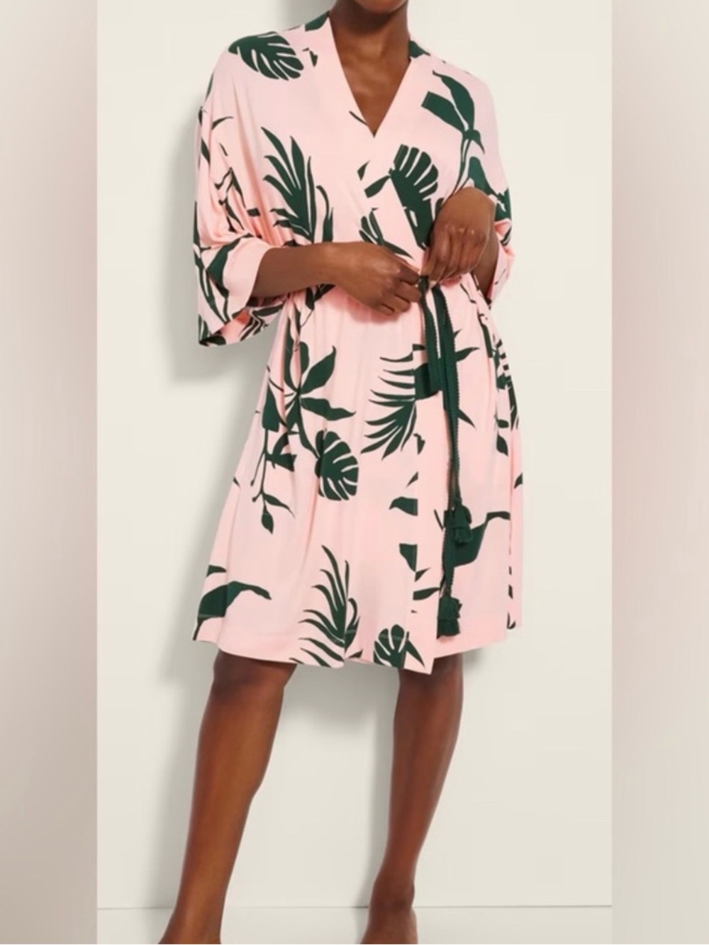 Soma COOL NIGHTS Short Robe shadow flora apricotta size S/M